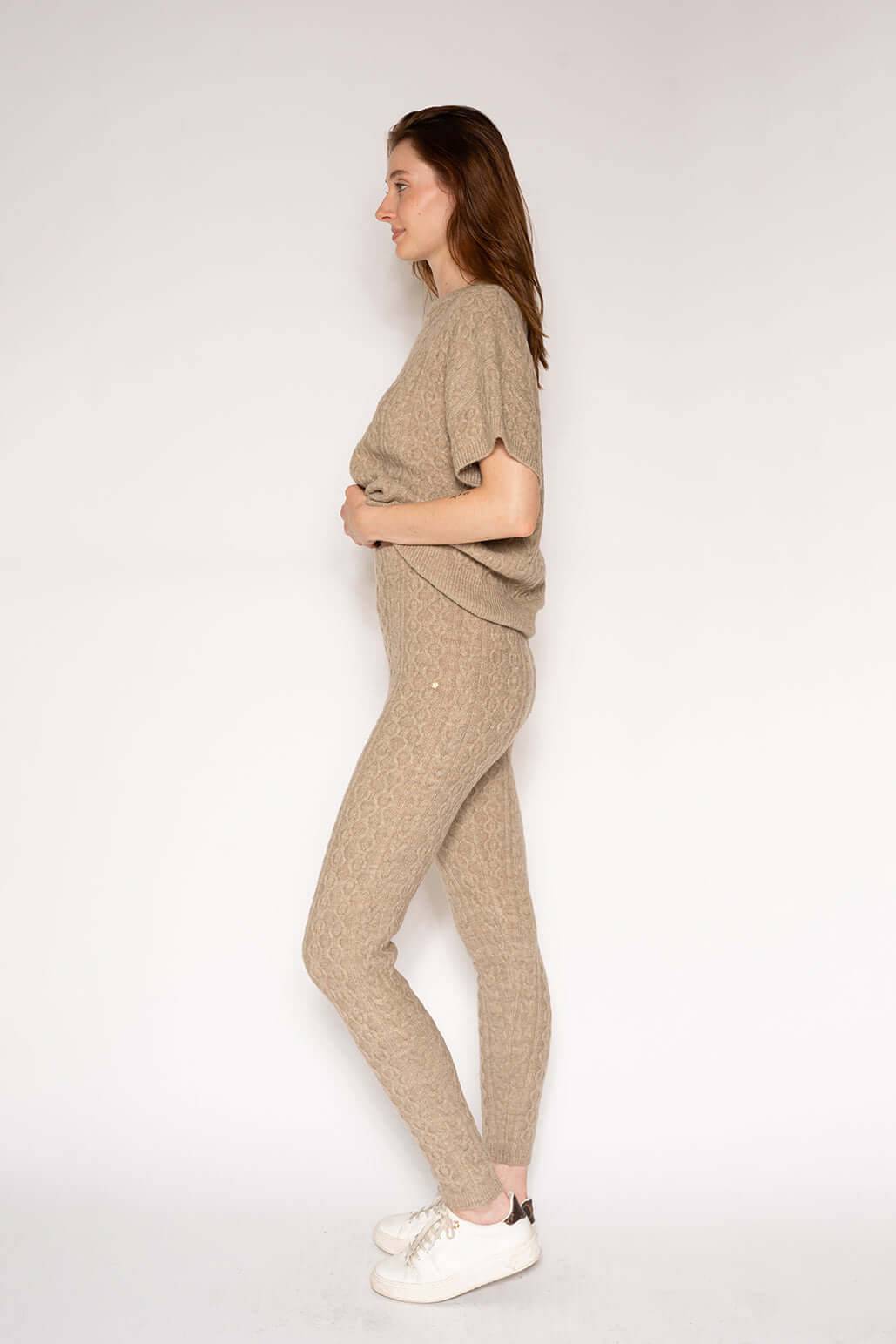 Nasty Gal Womens Cable Knit Sweater and Sweatpants Loungewear Set