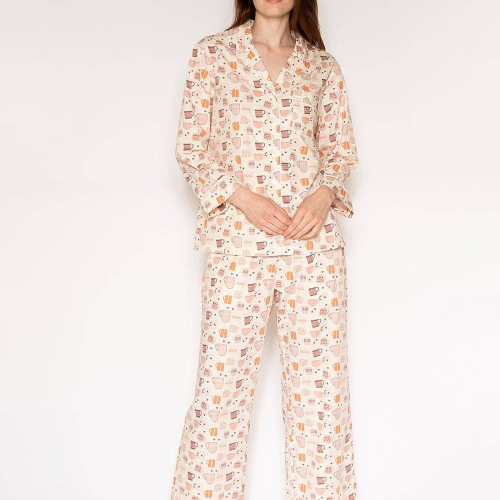 Poplin PJ Set - Ceramic Mug Toss - LATTELOVE Co.