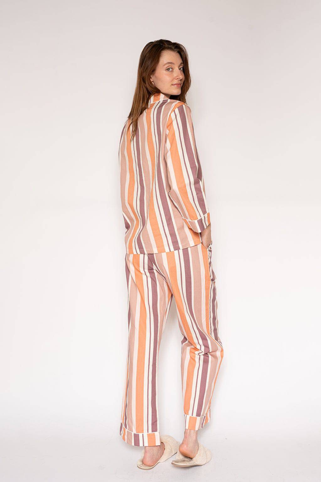 Poplin PJ Set - Icing Stripe - LATTELOVE Co.