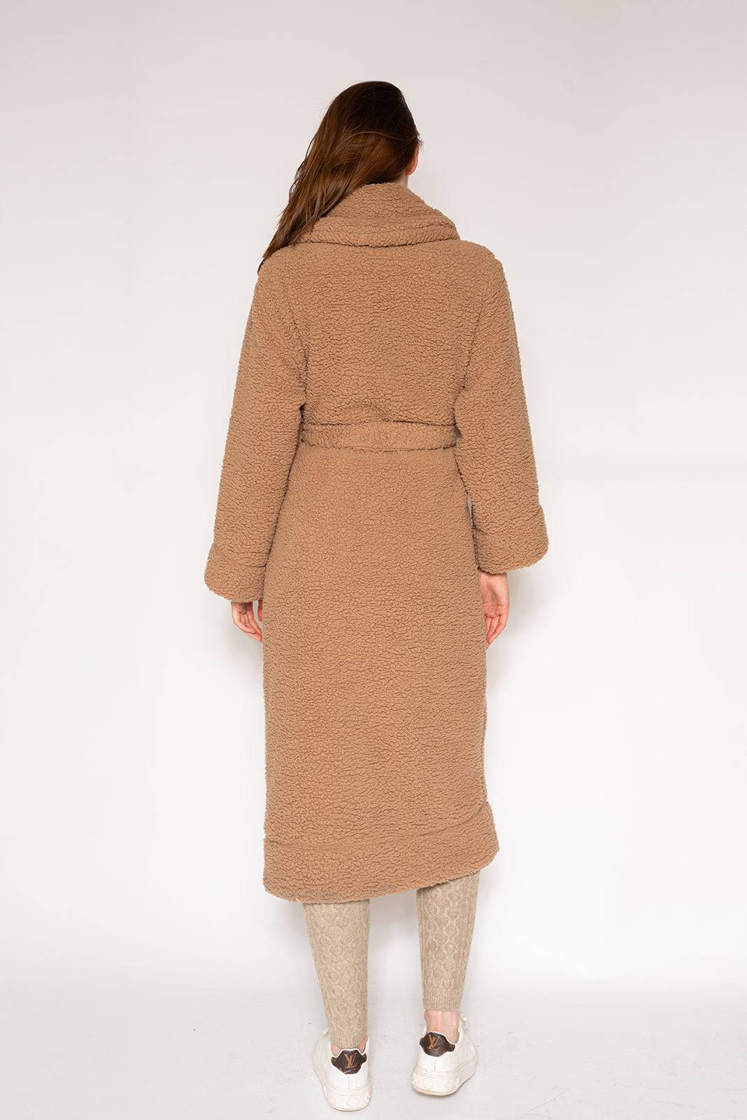 LONG SHERPA ROBE COAT - LATTELOVE Co.