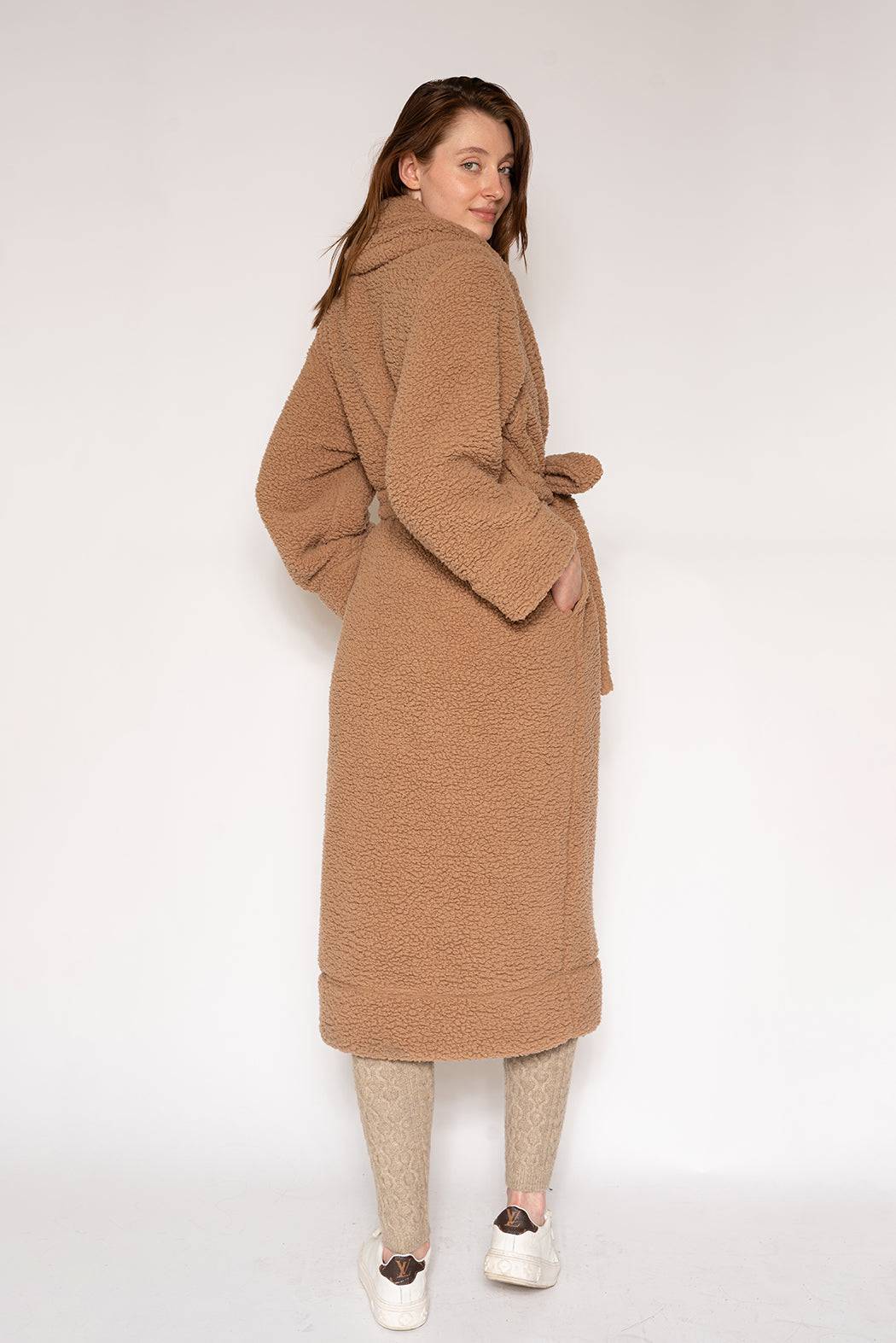 LONG SHERPA ROBE COAT - LATTELOVE Co.