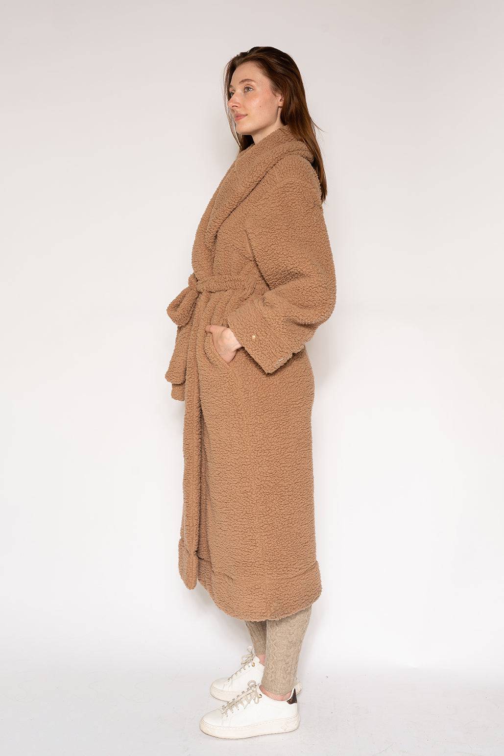 LONG SHERPA ROBE COAT - LATTELOVE Co.