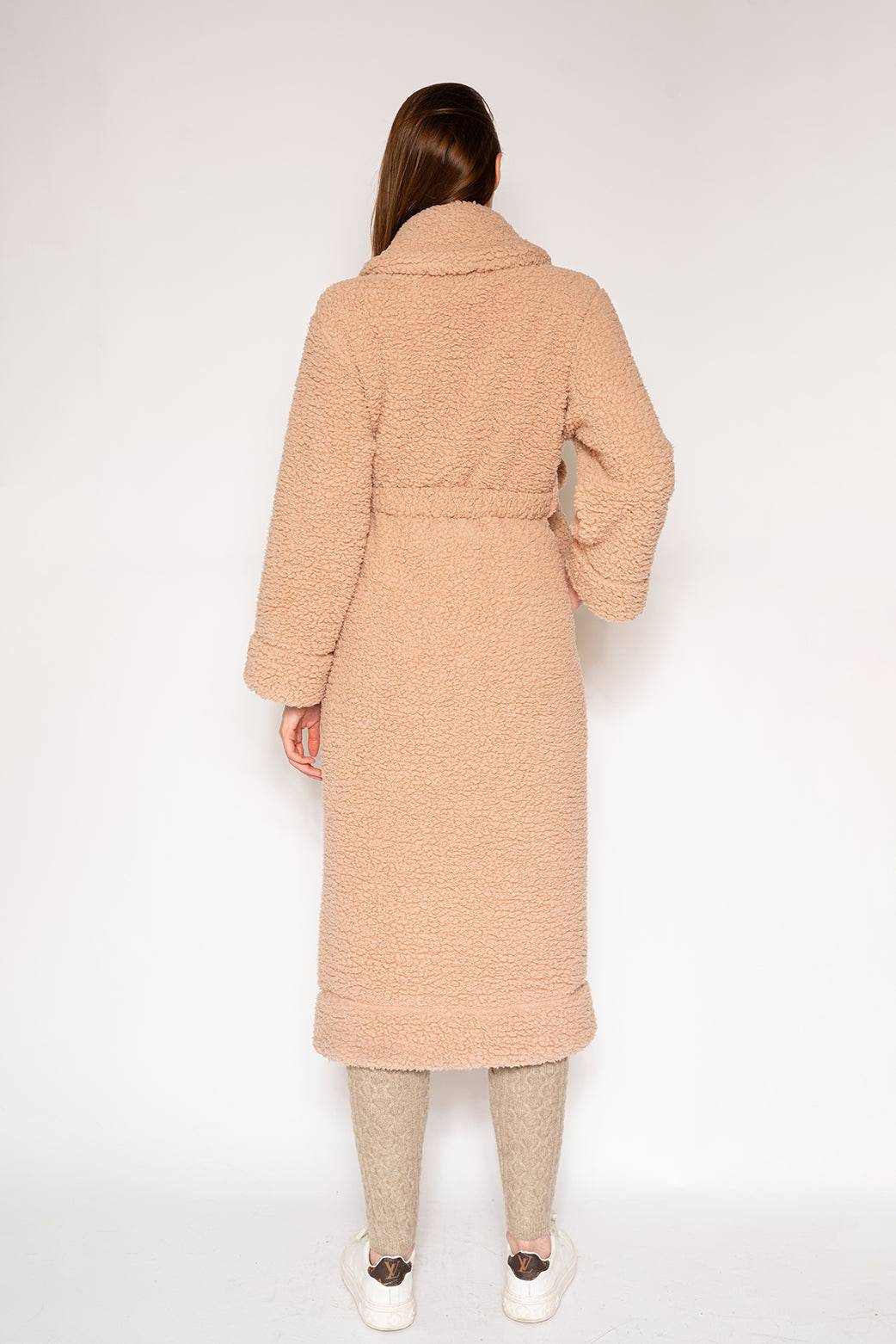 LONG SHERPA ROBE COAT - LATTELOVE Co.