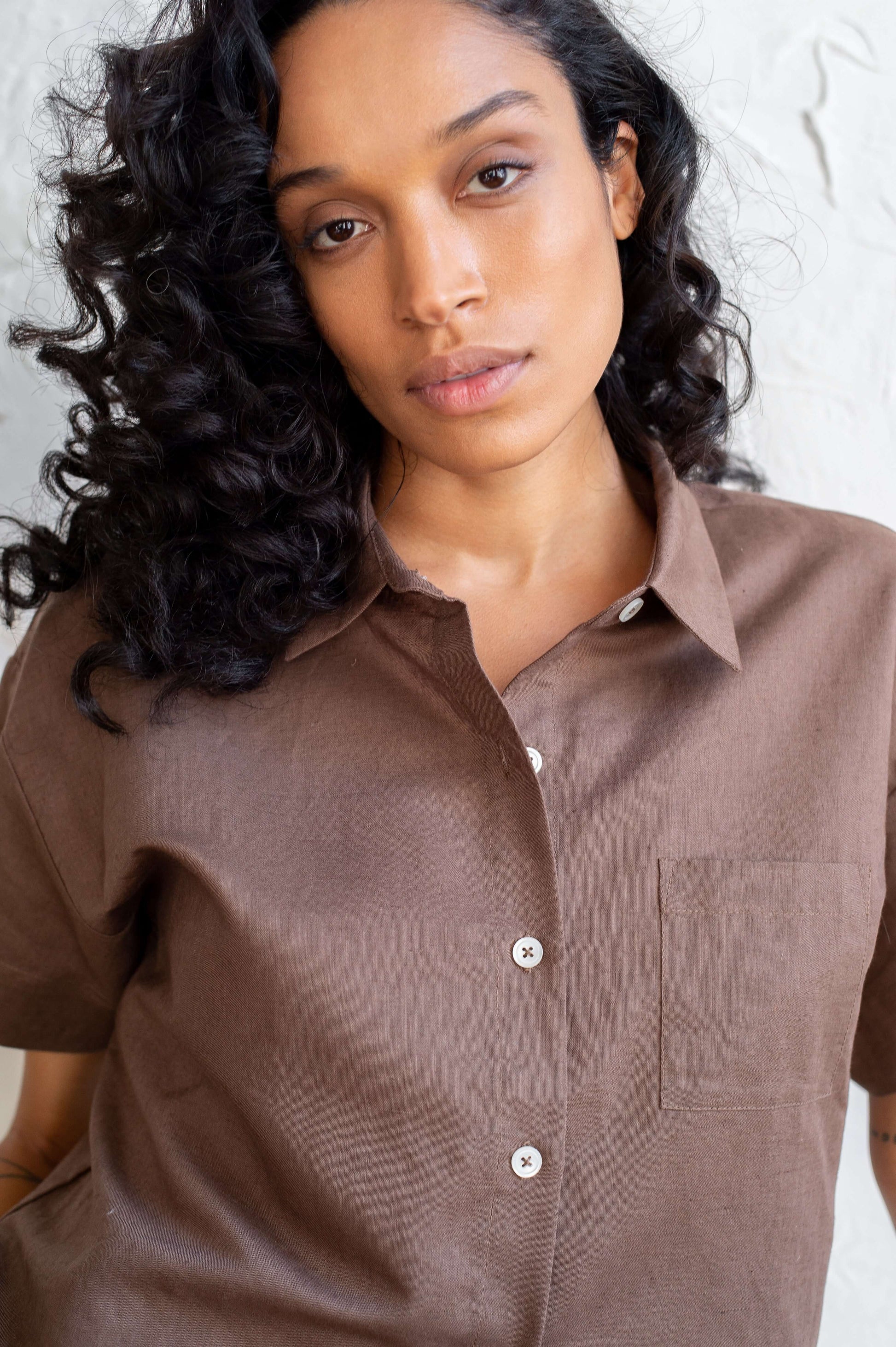 LINEN S/S SHIRT - LATTELOVE Co.