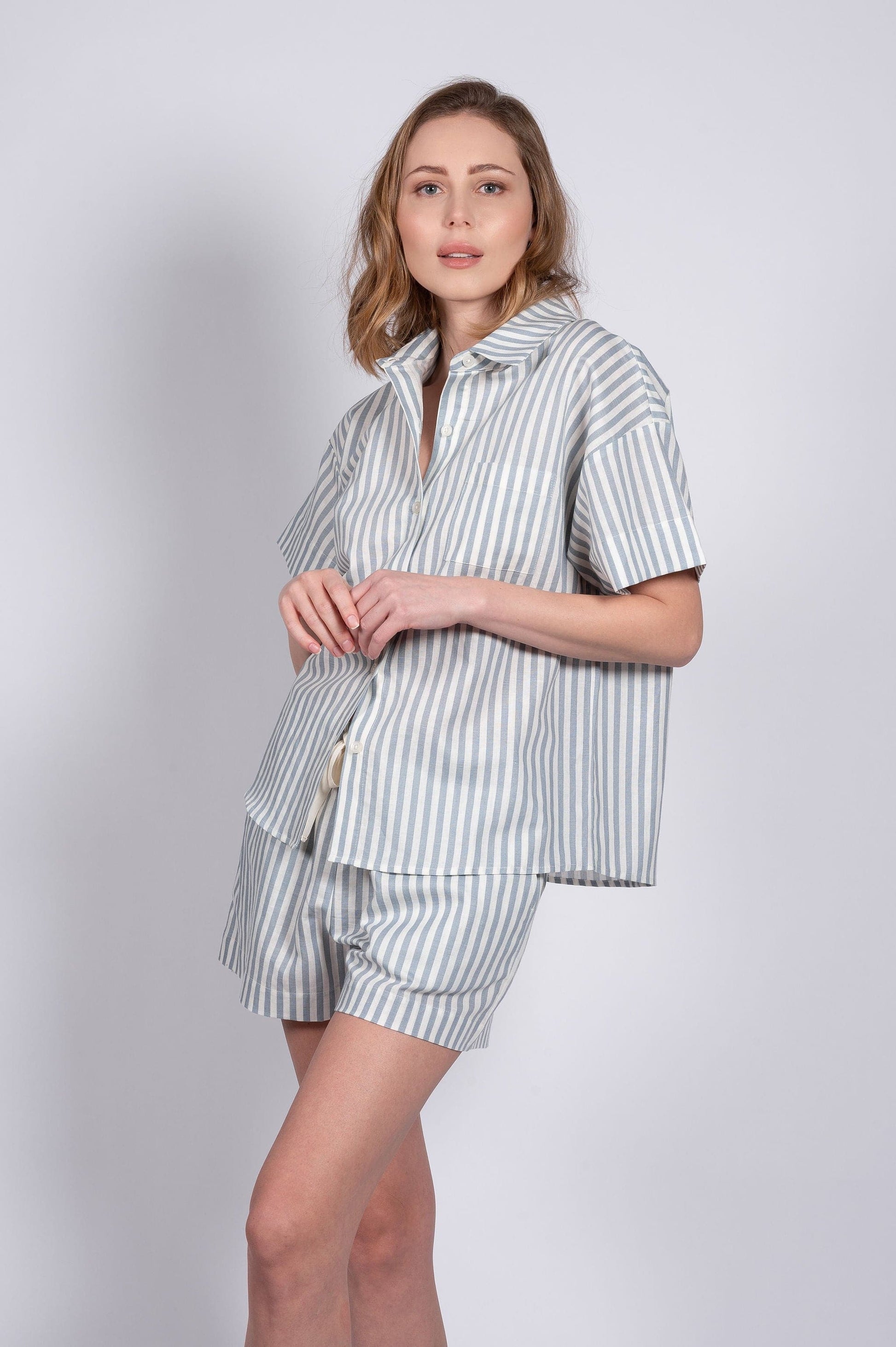 LINEN S/S SHIRT - LATTELOVE Co.