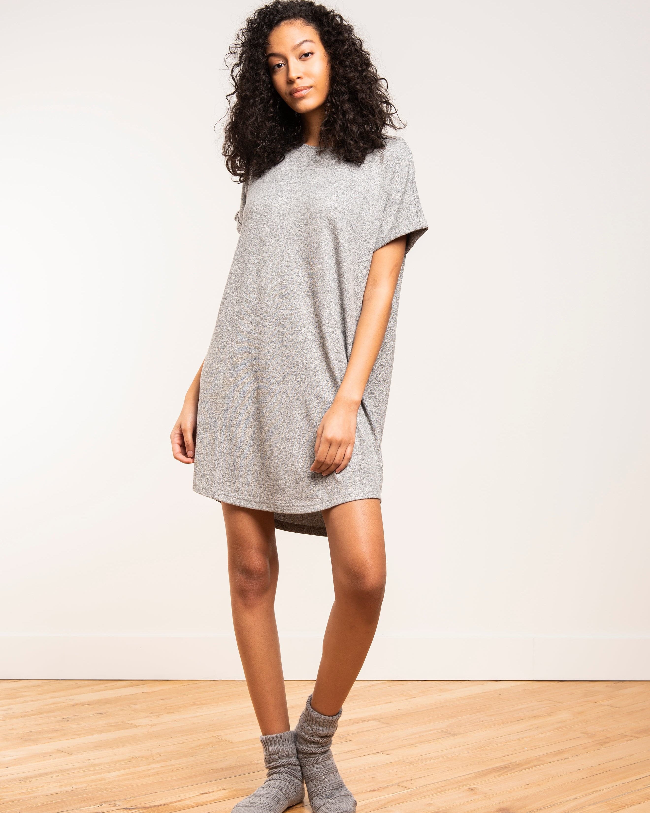 Marled Knit Hacci Chemise - LATTELOVE Co.