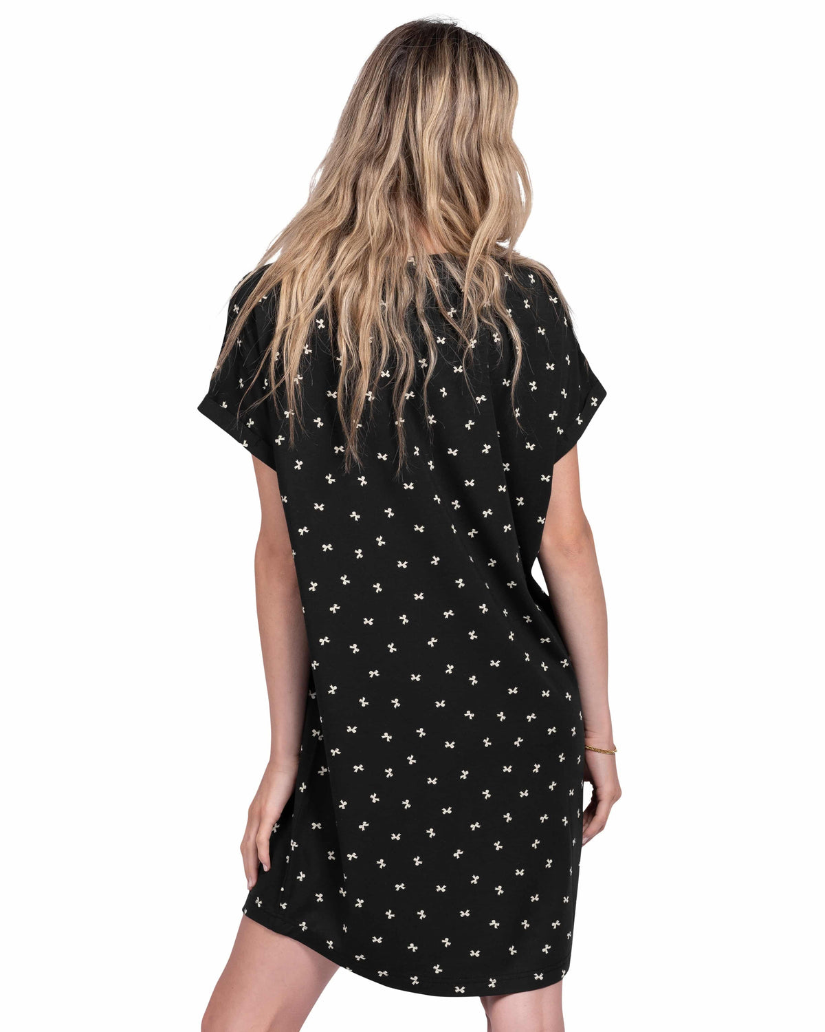 T-Shirt Dress - Black Sesame - LATTELOVE Co.
