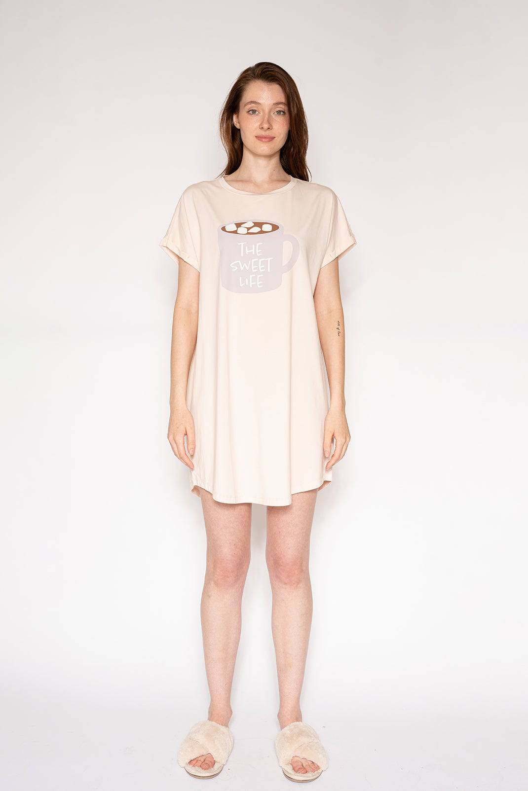 T-Shirt Dress - The Sweet Life - LATTELOVE Co.