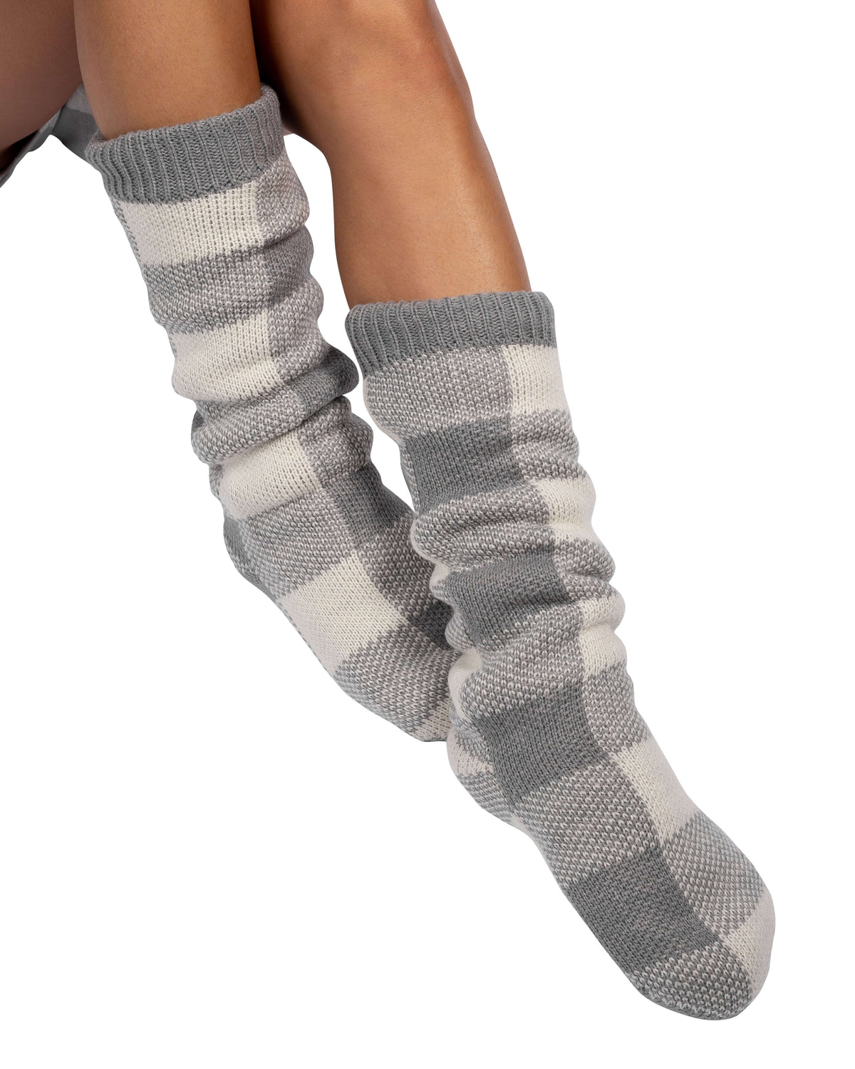 BUFFALO CHECK SLIPPER SOCK - LATTELOVE Co.