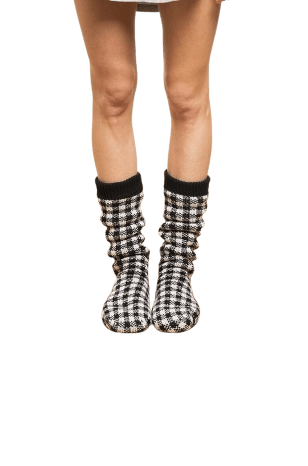 Gingham Slipper Sock - LATTELOVE Co.