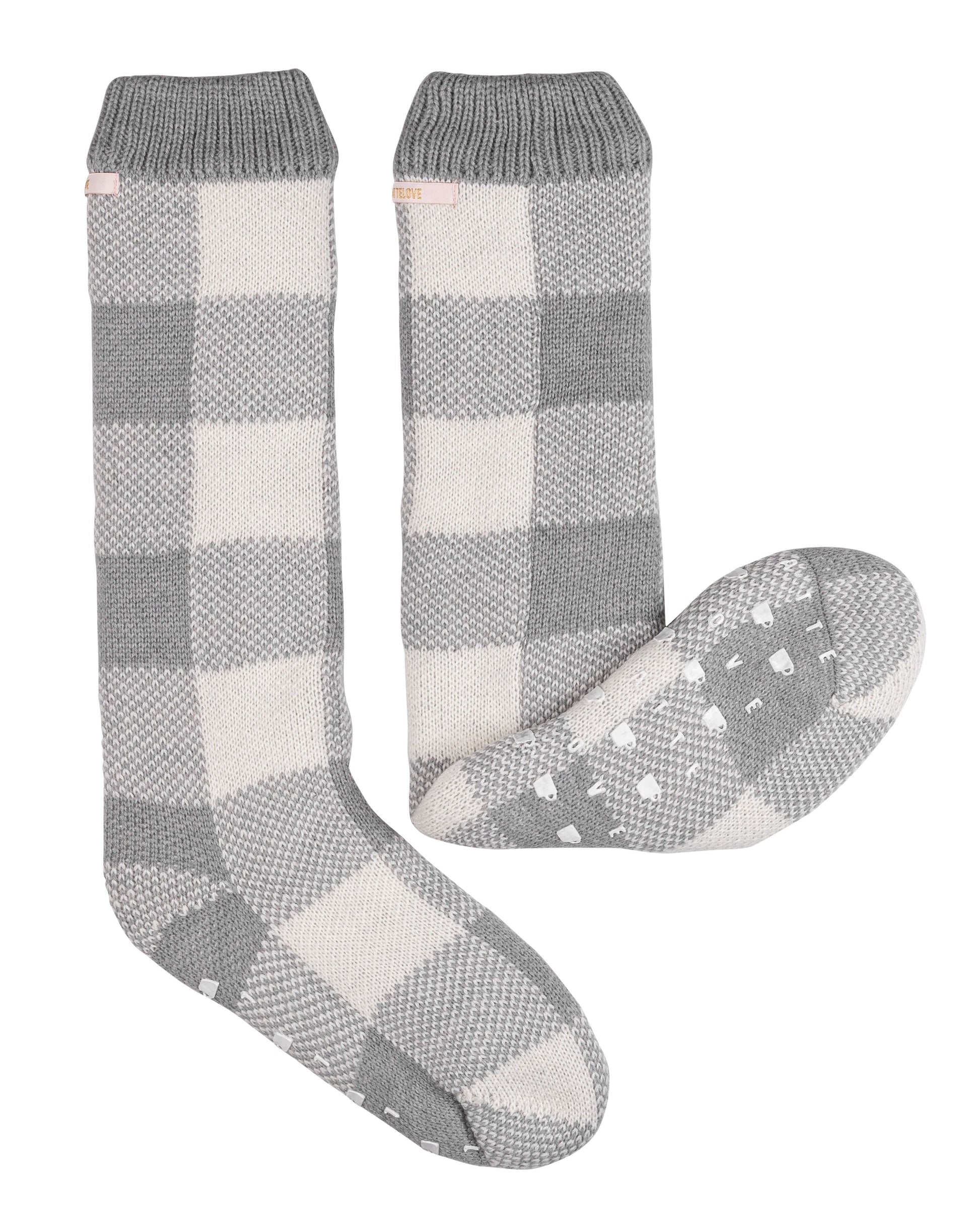 BUFFALO CHECK SLIPPER SOCK - LATTELOVE Co.