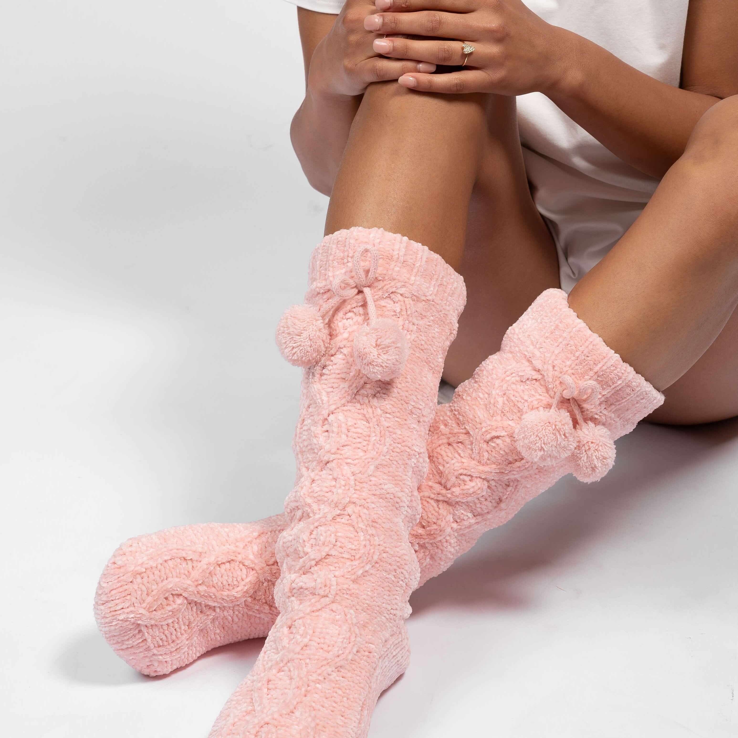 CHENILLE SLIPPER SOCK - LATTELOVE Co.