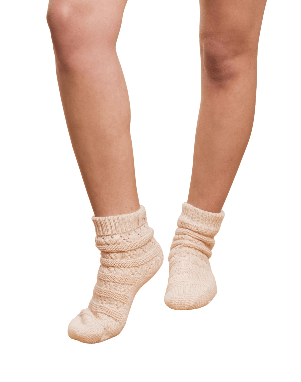 Pointelle Short Length Slipper Socks - LATTELOVE Co.