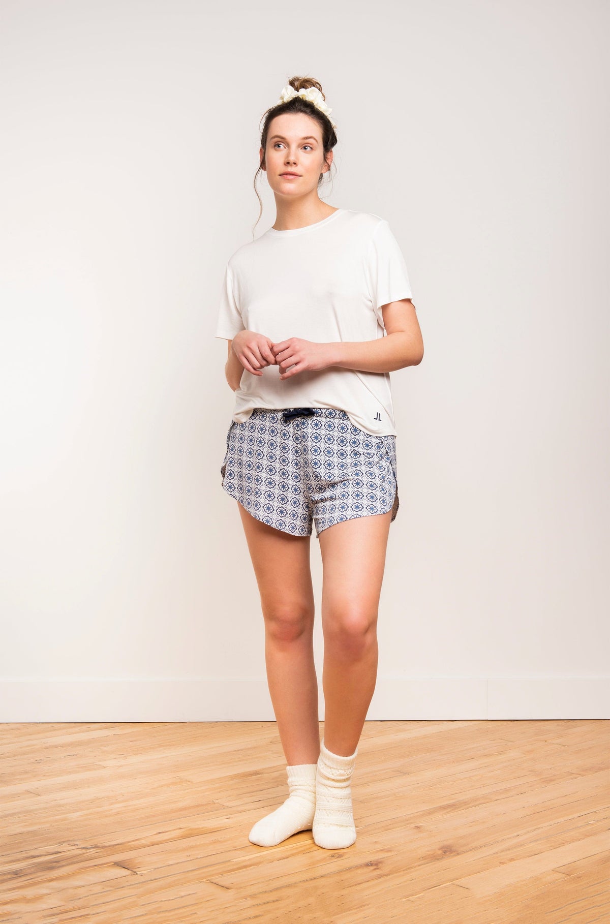Pointelle Short Length Slipper Socks - LATTELOVE Co.