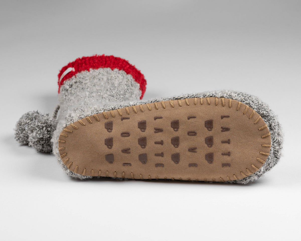 SLUB POM POM SLIPPER BOOTIE - LATTELOVE Co.