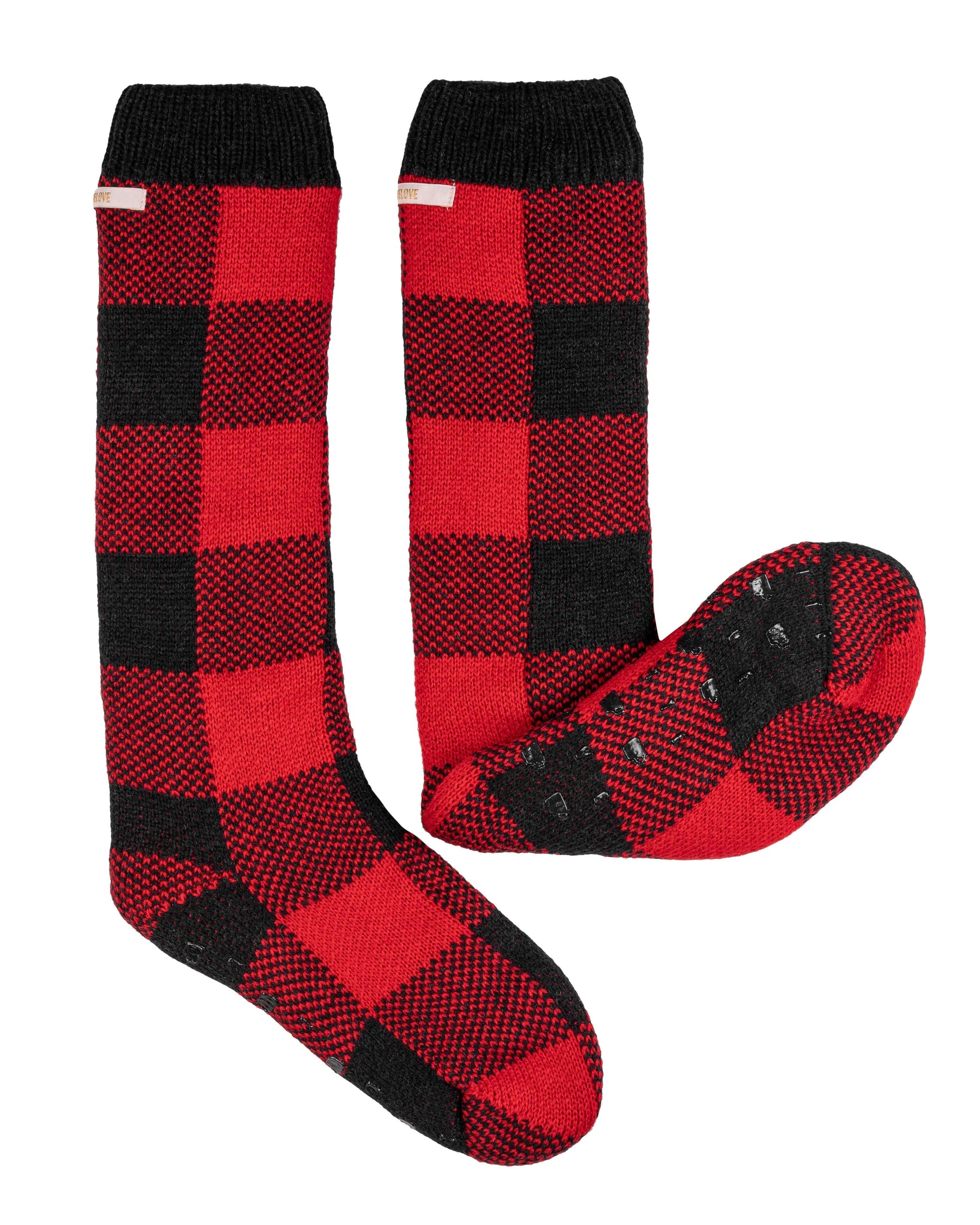 BUFFALO CHECK SLIPPER SOCK - LATTELOVE Co.