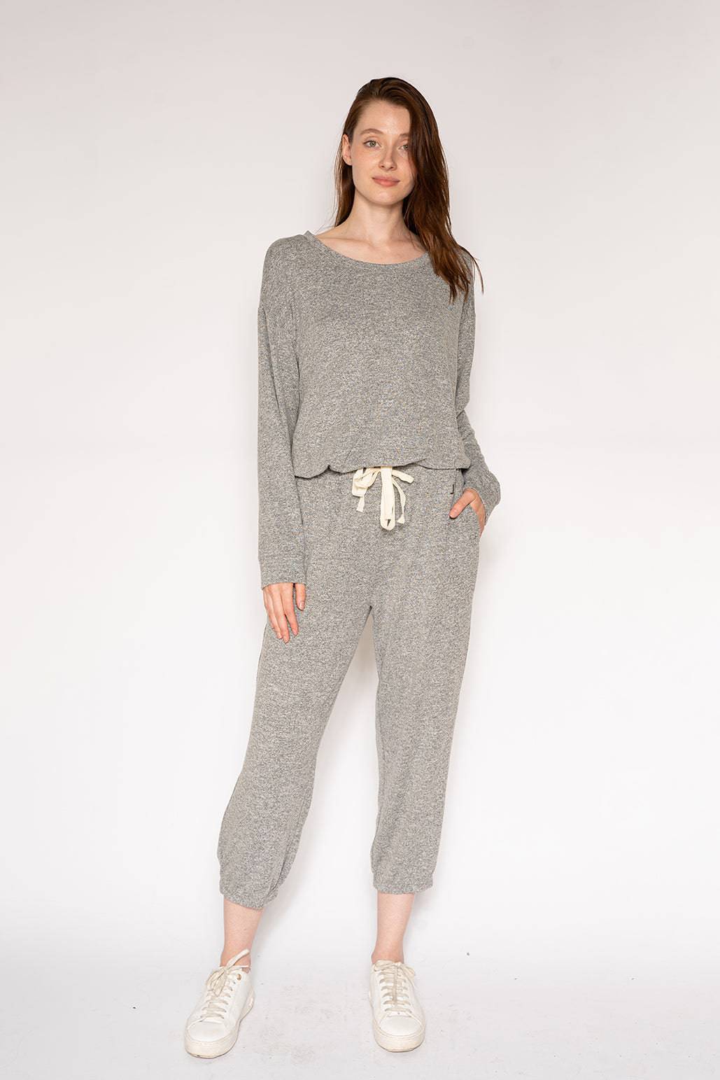 Marled Knit Hacci Sweatshirt - LATTELOVE Co.
