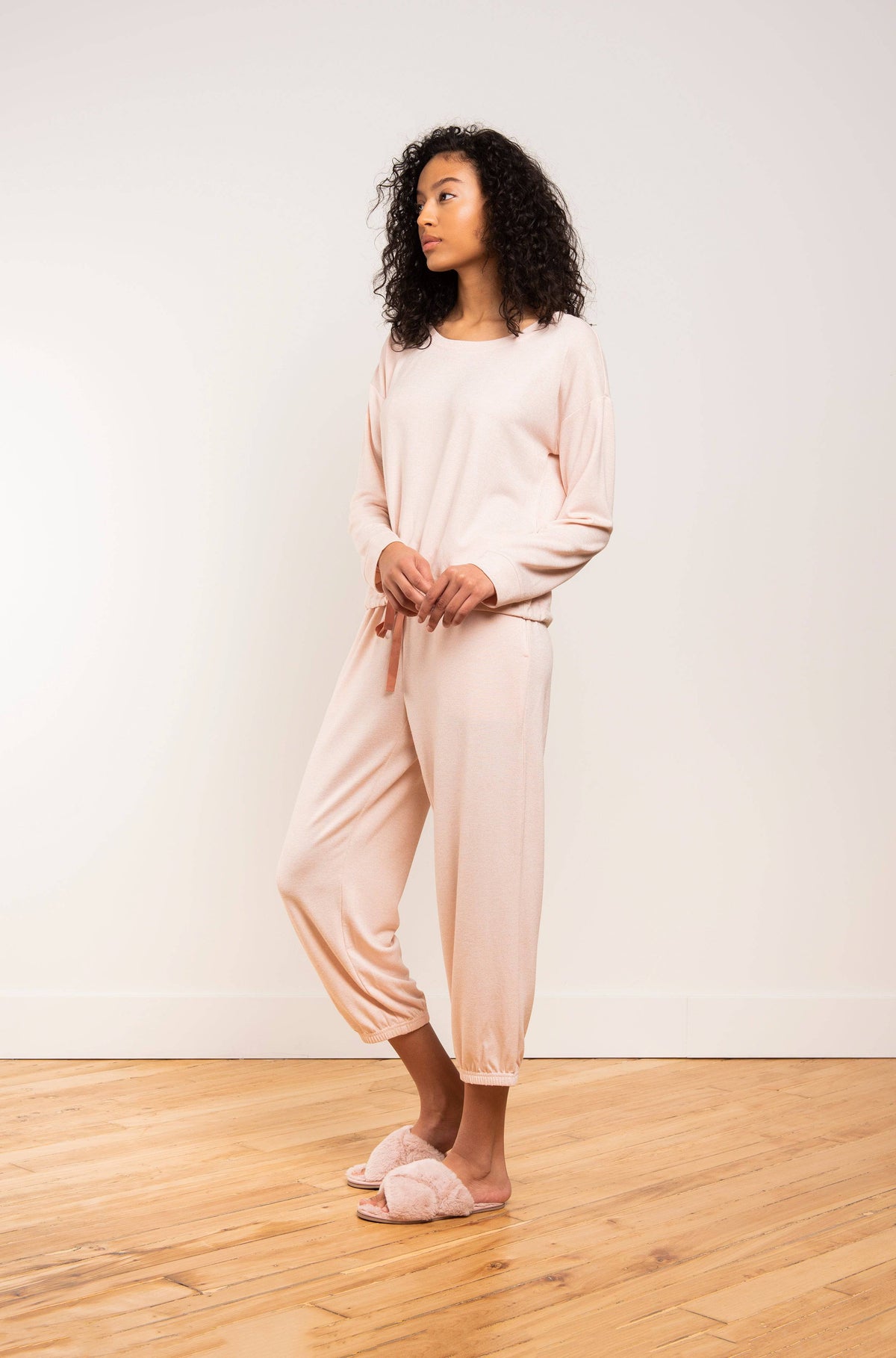 Marled Knit Hacci Sweatshirt - LATTELOVE Co.