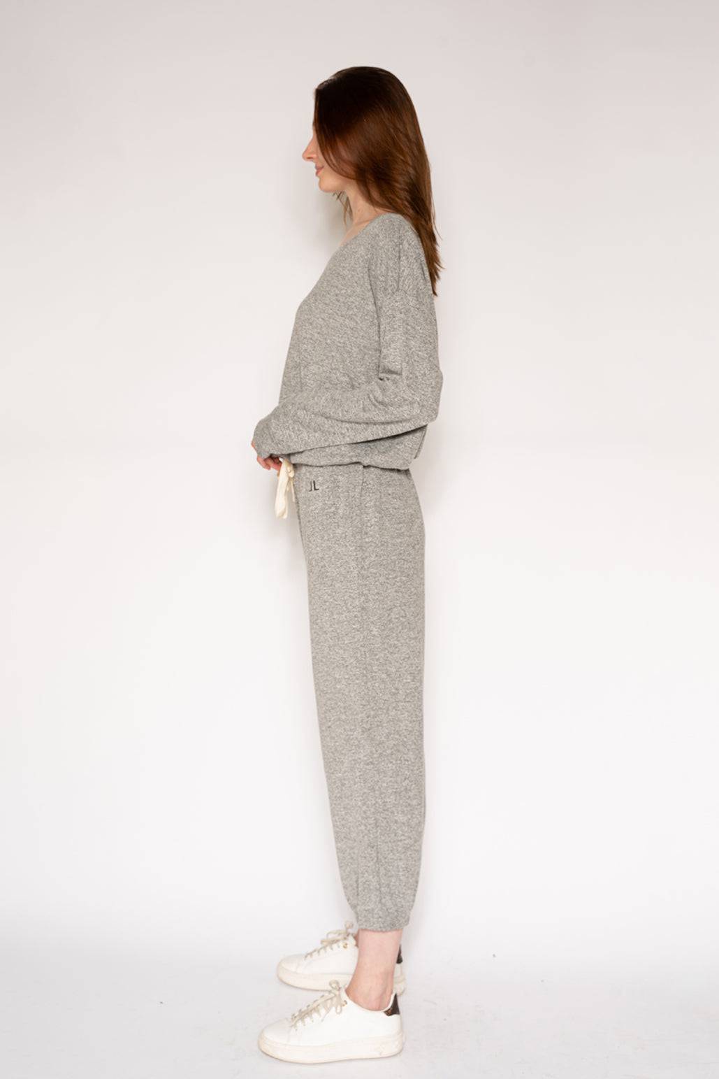 Marled Knit Hacci Sweatshirt - LATTELOVE Co.
