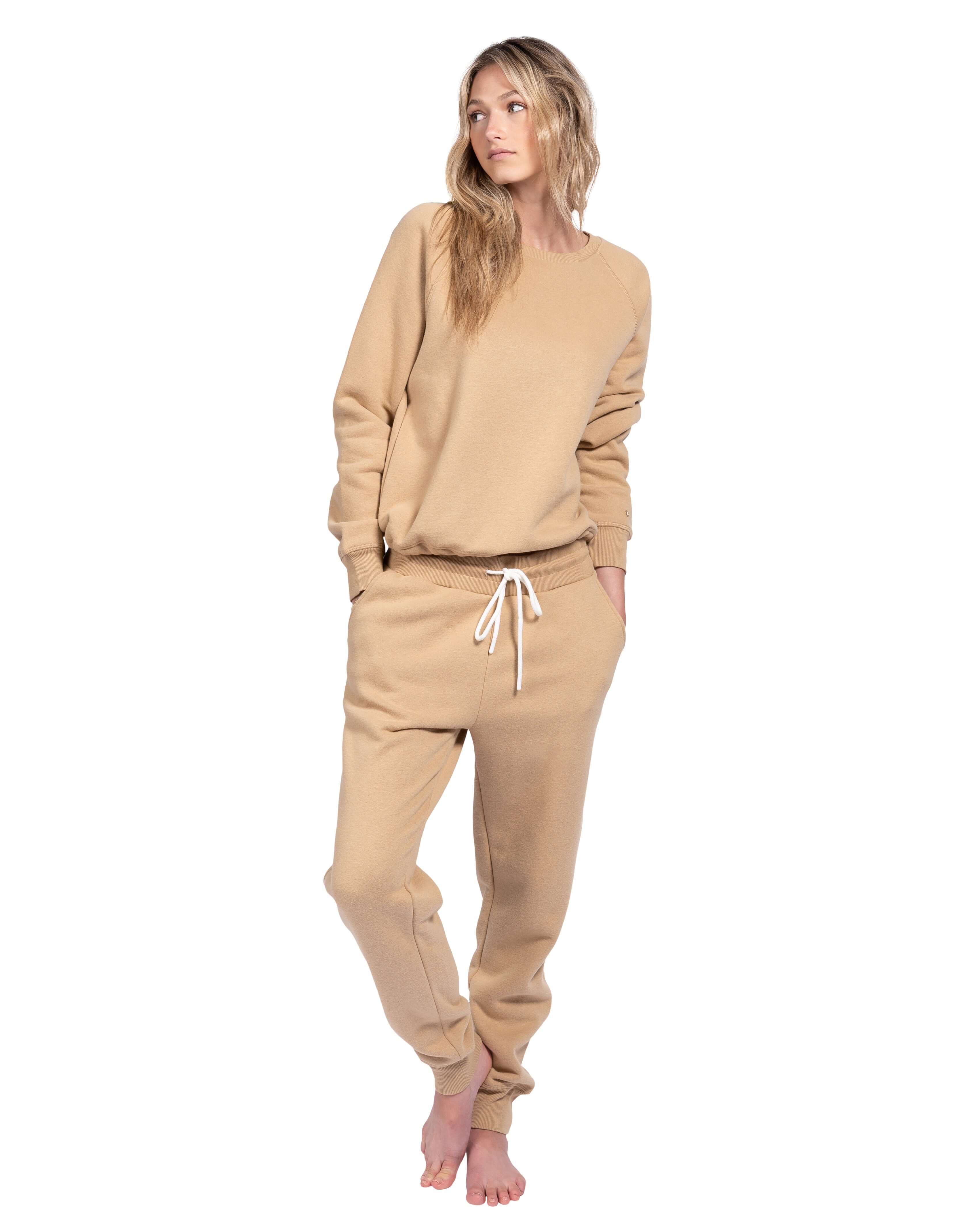 FLEECE TIE CREW - LATTELOVE Co.