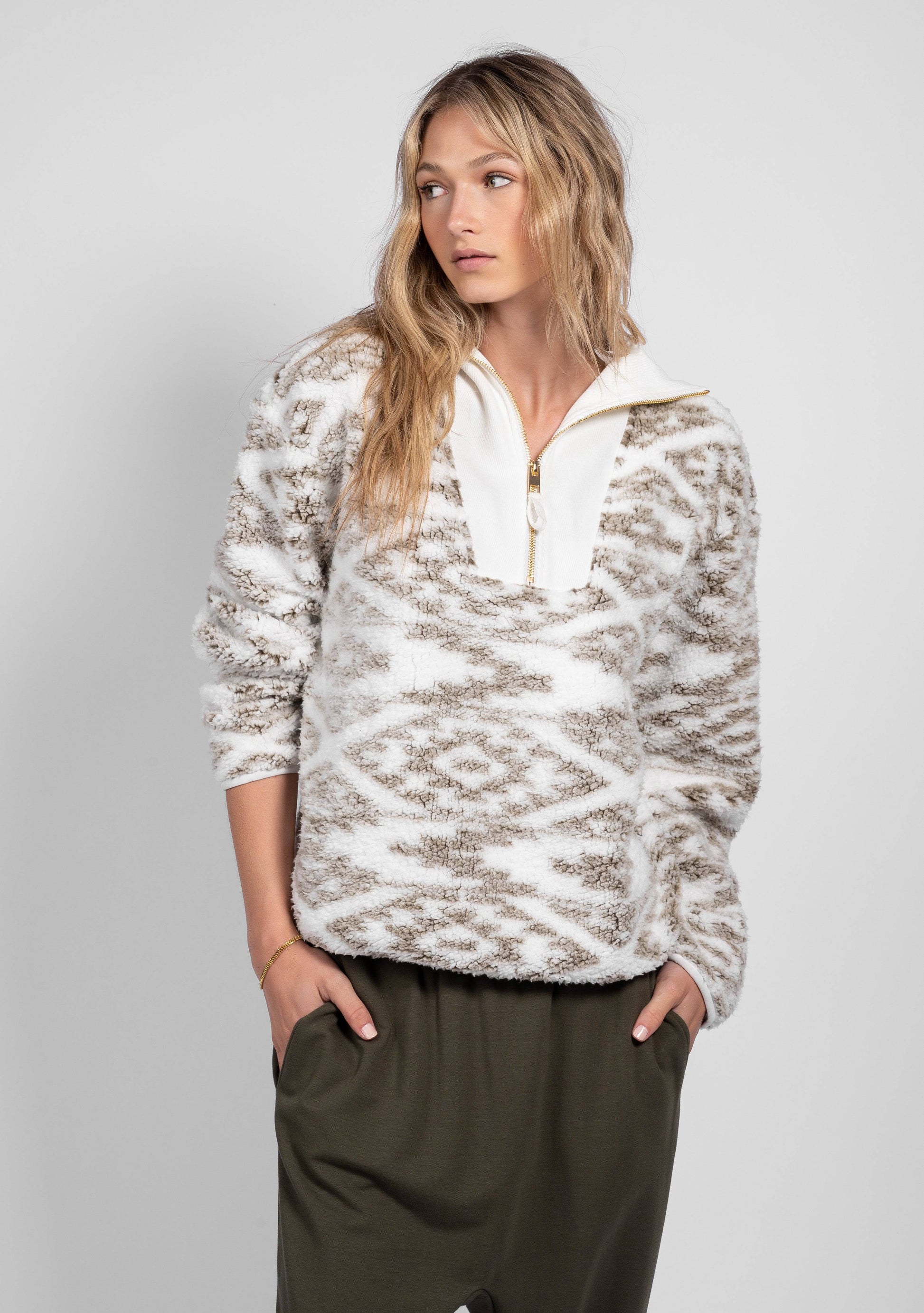 NORDIC SHERPA MOCK NECK - LATTELOVE Co.