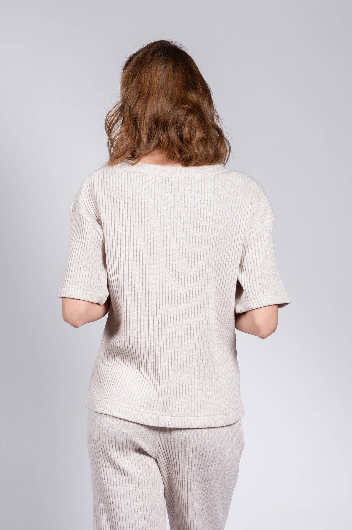 Sweater Rib Knit Tee - LATTELOVE Co.