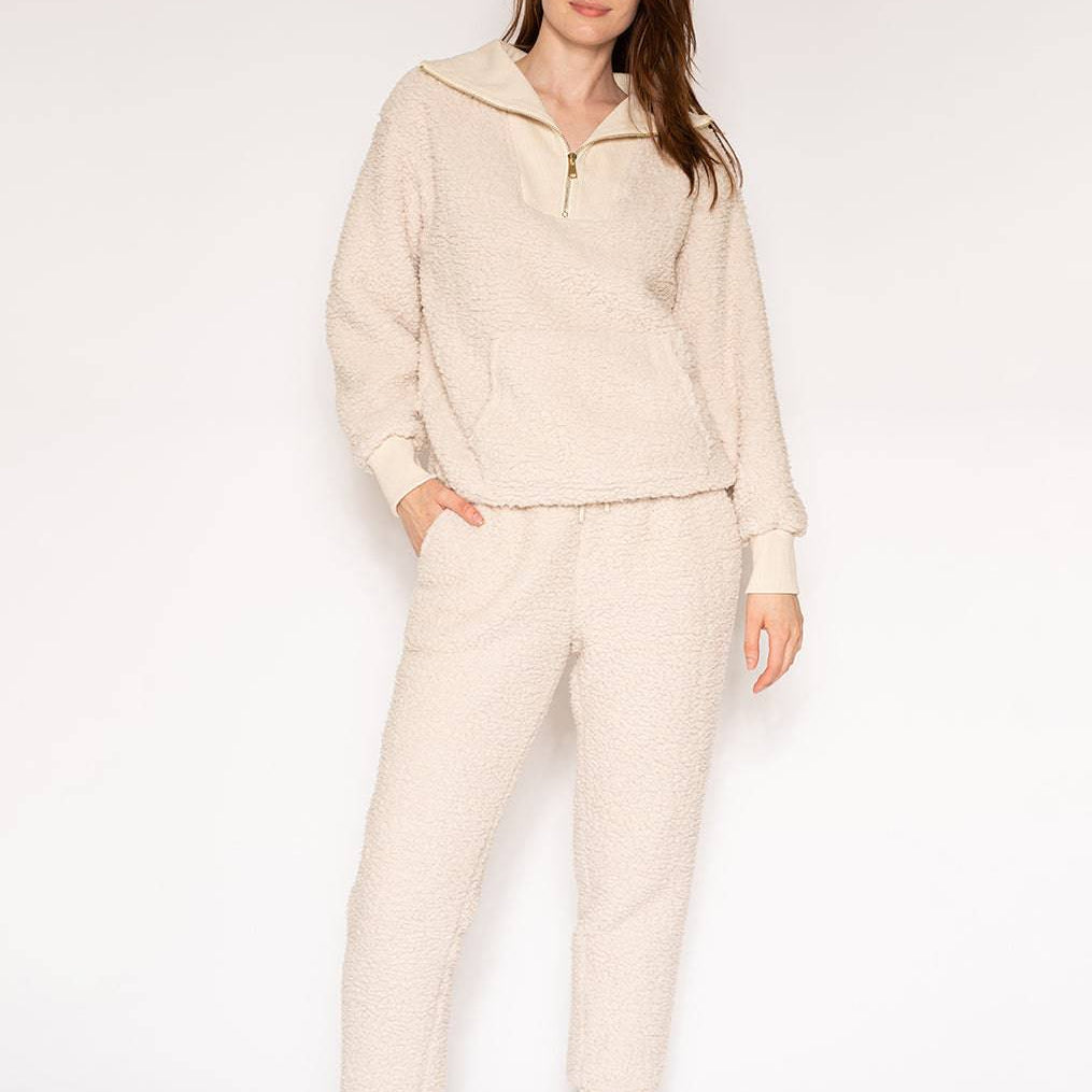 SHERPA ZIP MOCK-NECK - LATTELOVE Co.