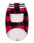 Canadiana Plaid Puppy Coat with Shawl Collar - Deep Red Buffalo Plaid - LATTELOVE Co.
