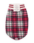 Canadiana Plaid Puppy Coat with Shawl Collar - Deep Red Tartan Plaid - LATTELOVE Co.