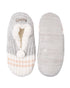 Canadiana Plush Pom-Pom Slippers - Soft Grey - LATTELOVE Co.