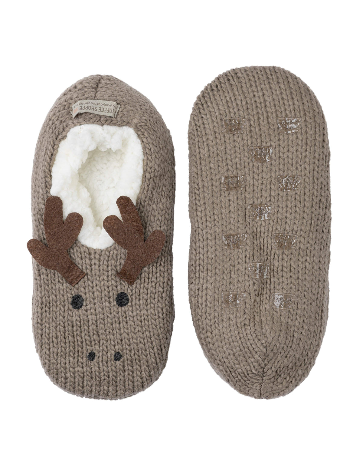 Critter Ankle Slippers - Moose (Fungi) - LATTELOVE Co.