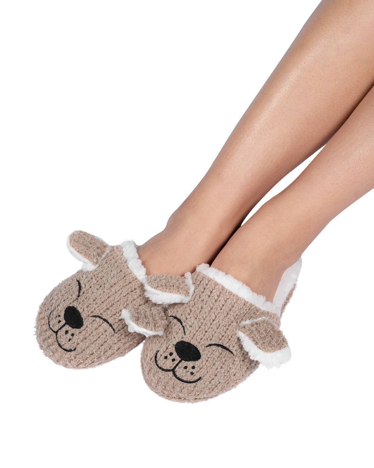 Critter Slide Slipper with hard-bottom sole - Dog (Fungi) - LATTELOVE Co.