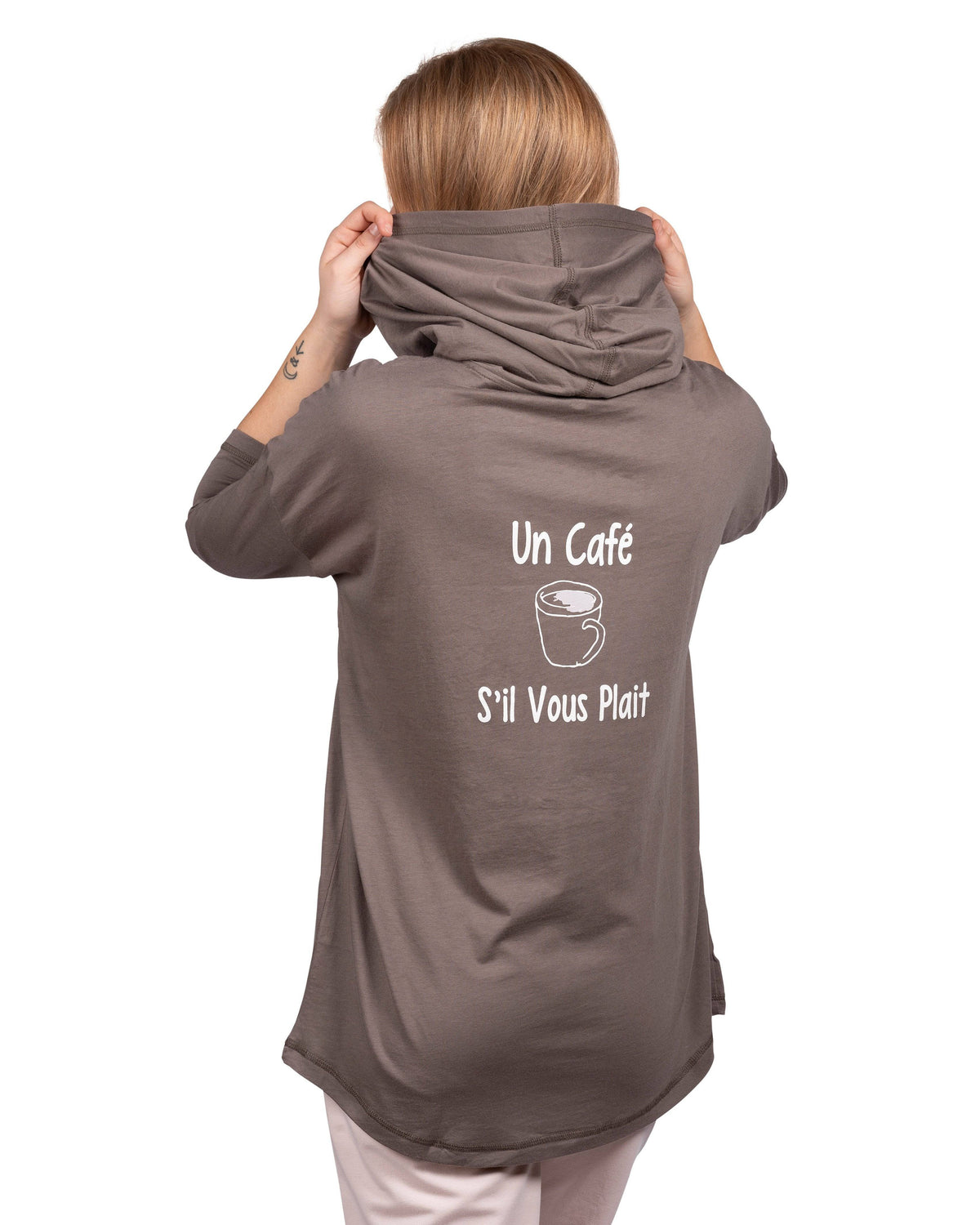 Espress'o' Yourself Sleep Hoody with Kanga Pocket - Un Café S'il vous plait - LATTELOVE Co.