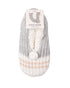 Canadiana Plush Pom-Pom Slippers - Soft Grey - LATTELOVE Co.