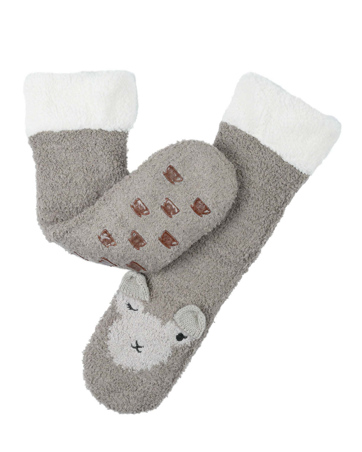 Marshmallow Critter Sock - Llama (Fungi) - LATTELOVE Co.