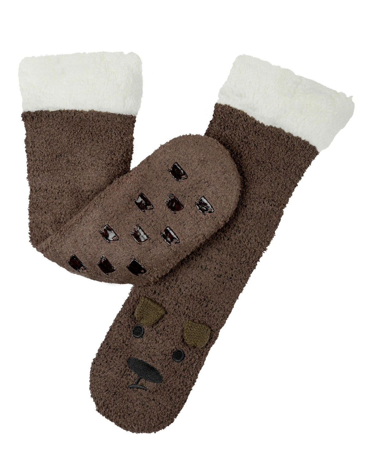 Marshmallow Critter Socks - Bear (Chestnut) - LATTELOVE Co.