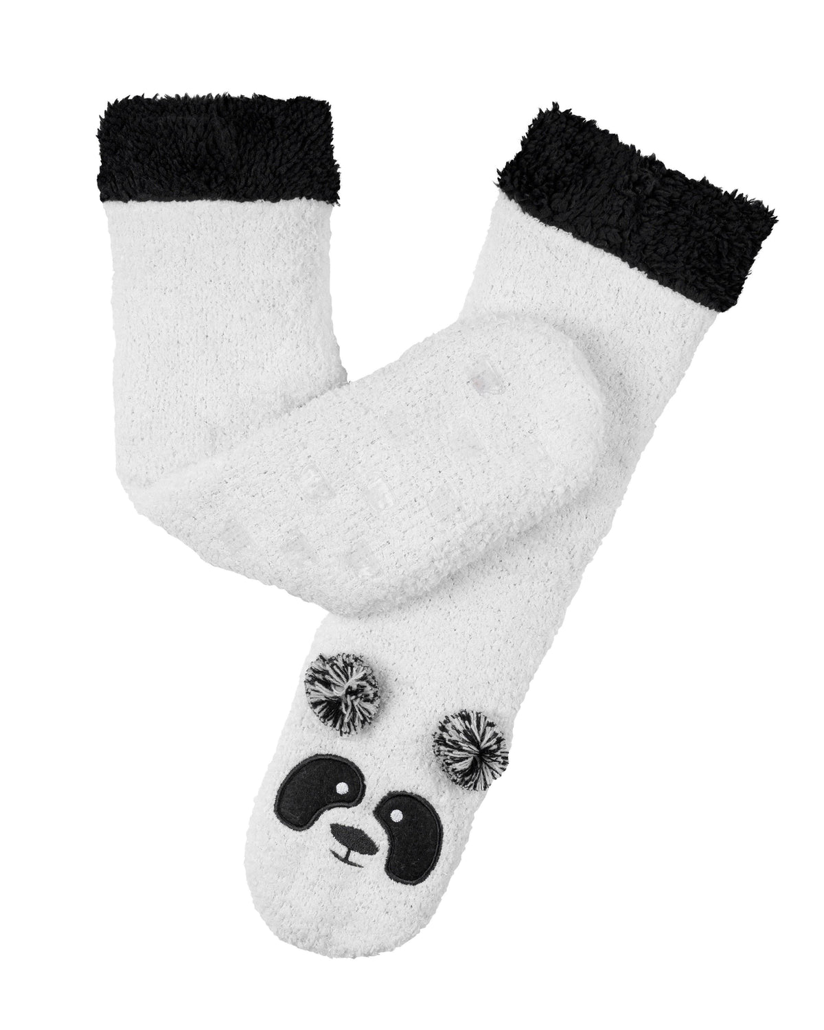 Marshmallow Critter Socks - Panda (Whisper White & Black) - LATTELOVE Co.