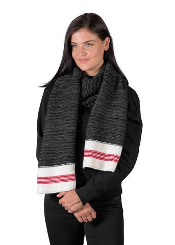 Canadiana Knit Scarf - Dark Smoked Pearl - LATTELOVE Co.