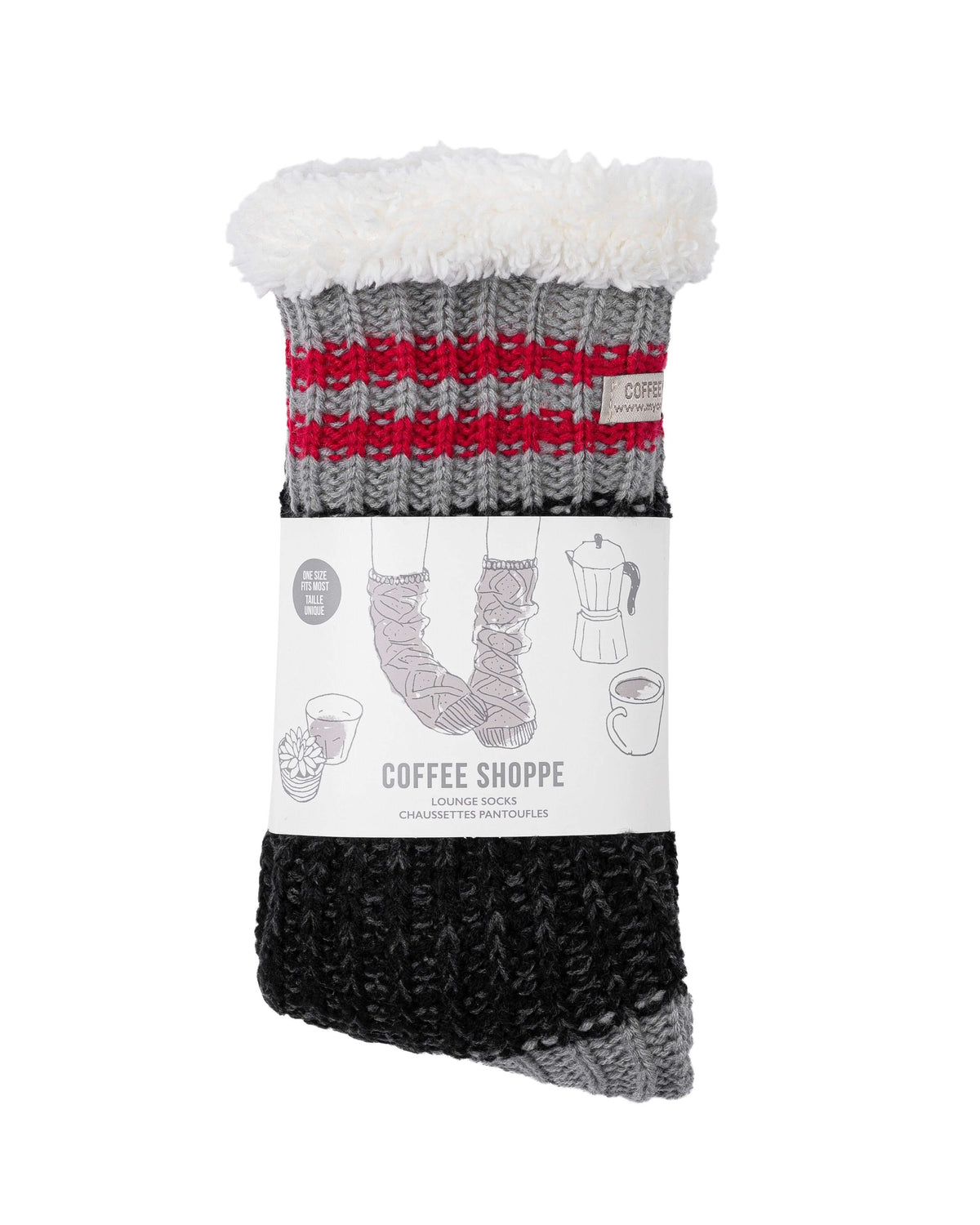 Canadiana Lounge Socks - Dark Smoked Pearl - LATTELOVE Co.