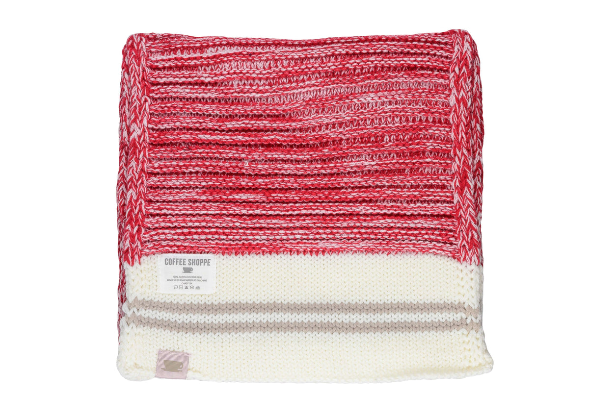 Canadiana Knit Scarf - Deep Red - LATTELOVE Co.