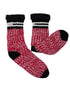 Canadiana Lounge Socks - Deep Red - LATTELOVE Co.