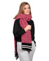 Canadiana Wrap Scarf - Deep Red - LATTELOVE Co.