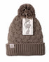 Basket Weave Plush Beanie Hat with Pom Pom - Fungi - LATTELOVE Co.