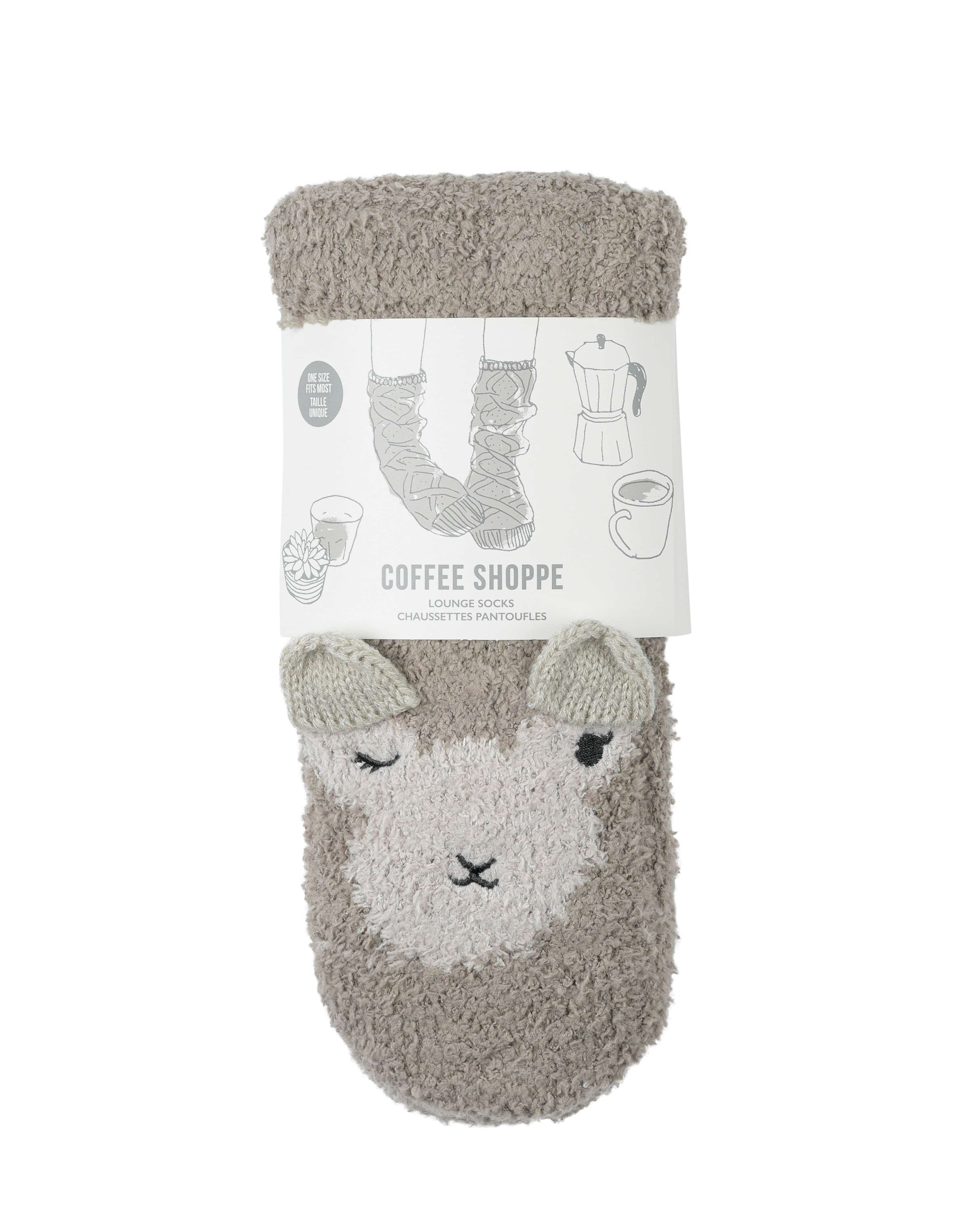 Marshmallow Critter Sock - Llama (Fungi) - LATTELOVE Co.