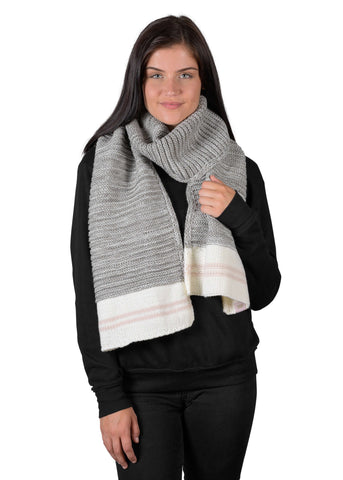 Canadiana Knit Scarf - Soft Grey - LATTELOVE Co.