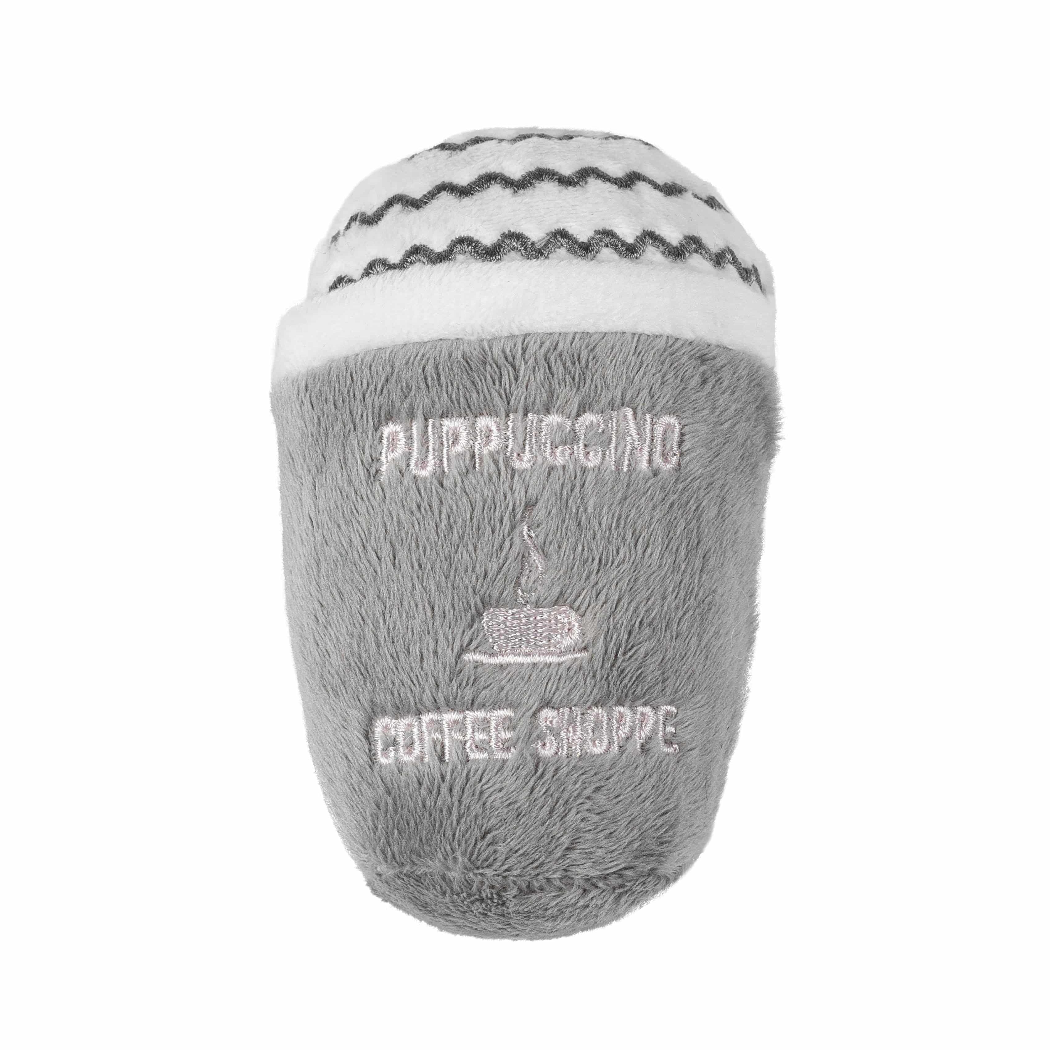 Puppuccino-To-Go Dog Toy with Squeaker - Soft Grey Combo - LATTELOVE Co.