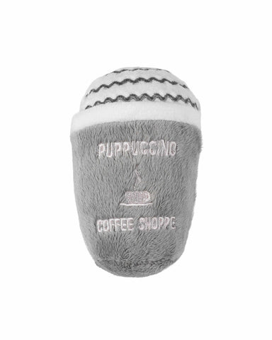 Puppuccino-To-Go Dog Toy with Squeaker - Soft Grey Combo - LATTELOVE Co.