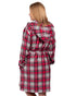 Stay-At-Home Lounge Robe - Deep Red Tartan Plaid - LATTELOVE Co.