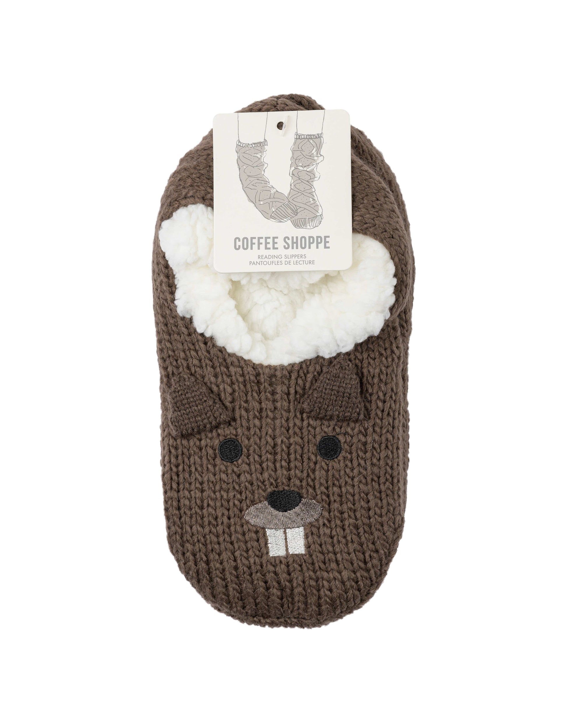 Critter Ankle Slippers - Beaver (Chestnut) - LATTELOVE Co.