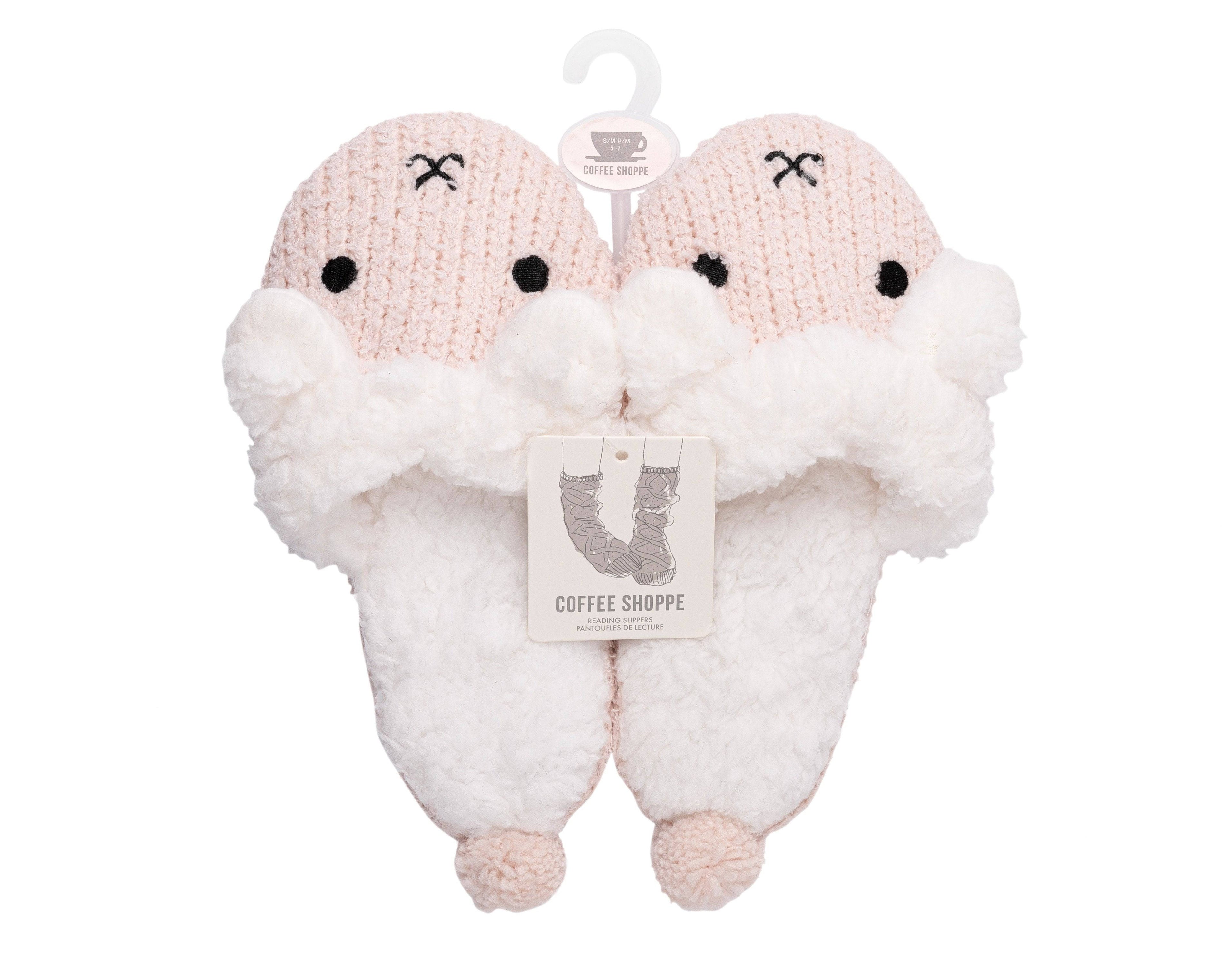 Critter Slide Slipper with hard-bottom sole - Lamb (Millennial Pink) - LATTELOVE Co.